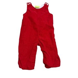 ✨ Classic‎ Whimsy Red Christmas Corduroy Romper 12M Baby Outfit ✨